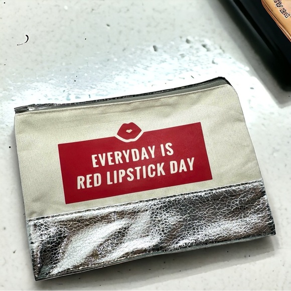 Rhythms of Grace Creative Handbags - Custom Cosmetic Bag with Unique Sayings - Brand New! “Red Lipstick Day.”